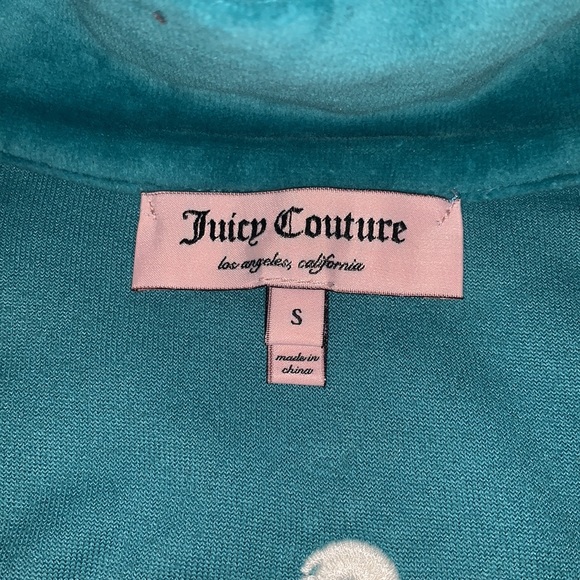 Y2K Juicy Couture Blue VELOUR Tracksuit SET JET SET TRAVEL - Picture 9 of 16